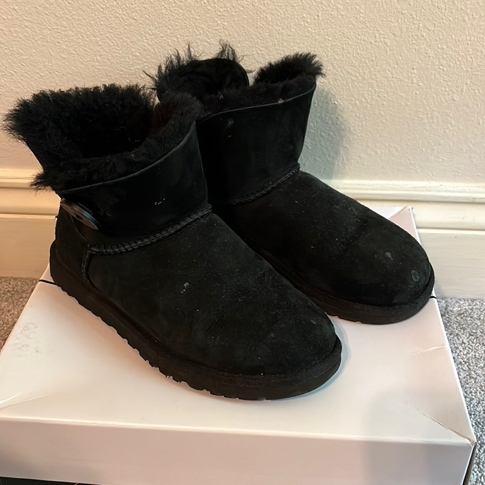 Black UGG Mini Bailey Button II boots